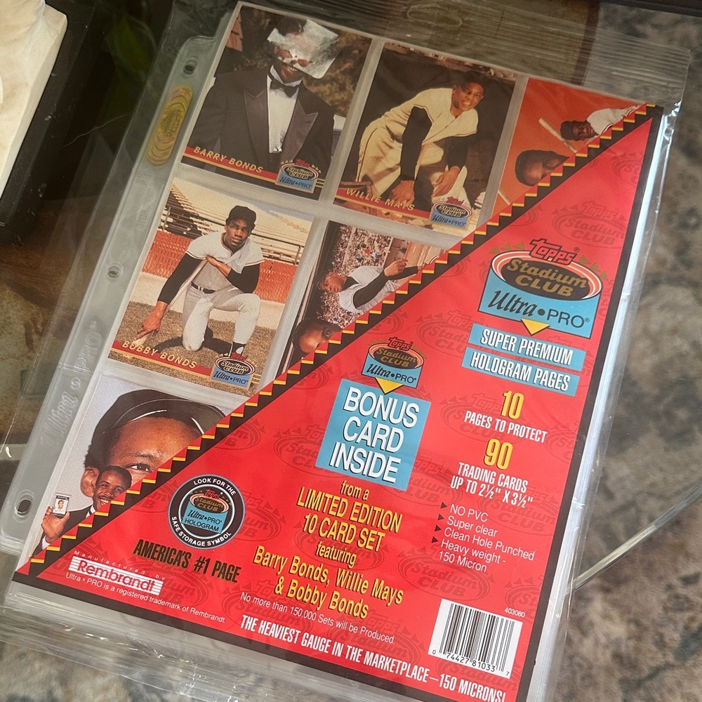 Topps Stadium Club Baseball Card Collection Ultra Pro premium Hologram Pages
